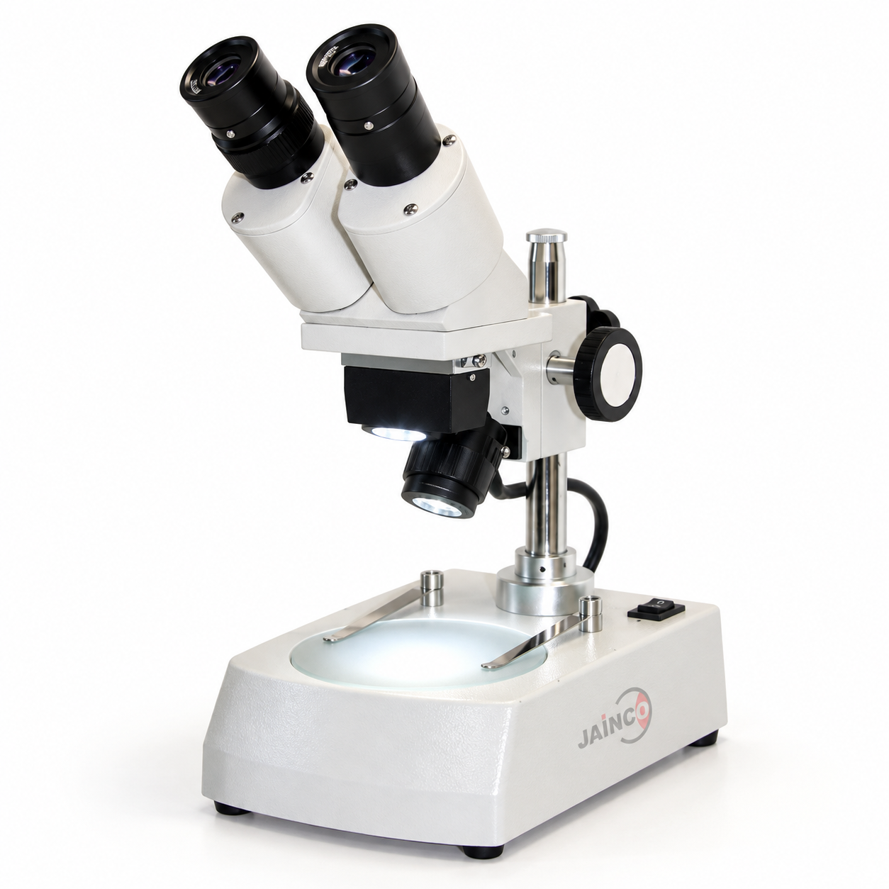 LED Top and Bottom Lights Binocular Stereo Microscope